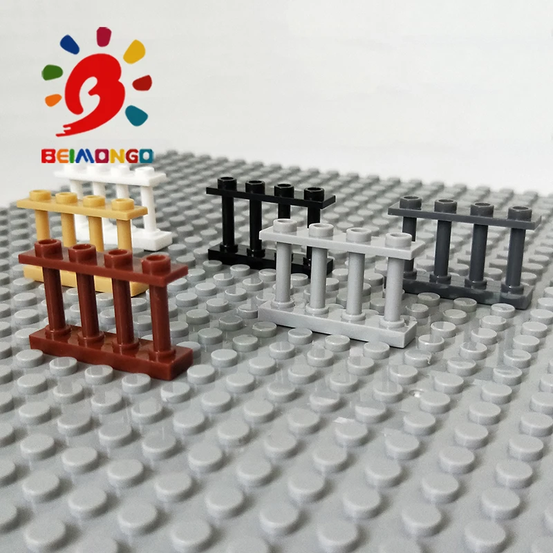 Бесплатная доставка! Строительные блоки BEIMONGO MOC Fence 1x4x2 2 Вт 4 ручки поручни 20 шт.