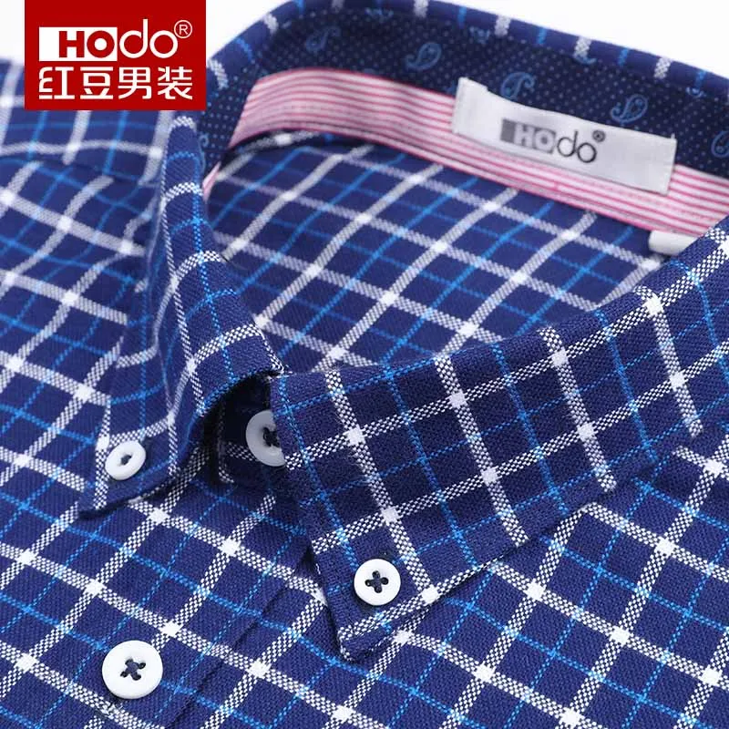 Hodo Camisas Slim Fit 2017 длинные Рубашки для мальчиков Для мужчин рукав рубашки Хлопок S