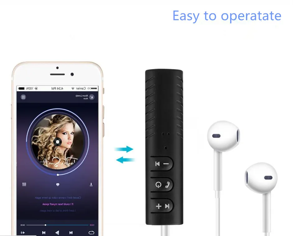 Мини 3,5 мм разъем Bluetooth автомобильный комплект Handsfree Музыка Аудио приемник адаптер авто Bluetooth AUX для динамик наушники стерео#2