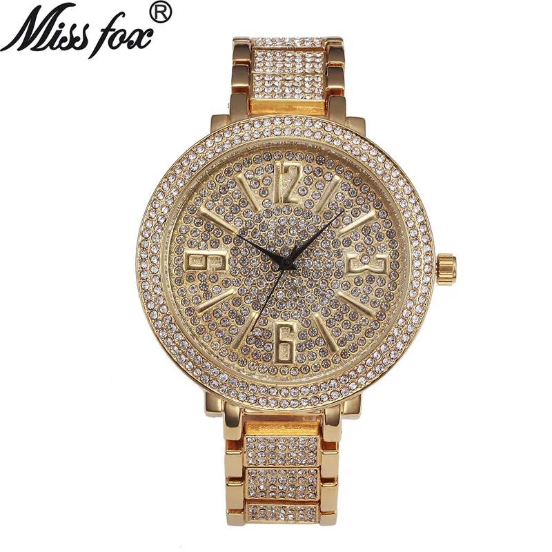 

Miss Fox Women Watches Top Brand Luxury Stainless Steel Gold Casual Watch Ladies Business quartz watch hodinky Relogio Feminino