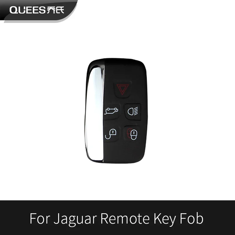 QUEES Remote Key Fob Case for Jaguar XE XF XFR XJ F-Type F-Pace Genuine Leather | Автомобили и мотоциклы