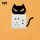 YJZT кошки на стену для домашнего декора анималистический настенный Виниловая Наклейка декоративная на выключатель мультфильм шаблон Гостиная украшения 17SS0232