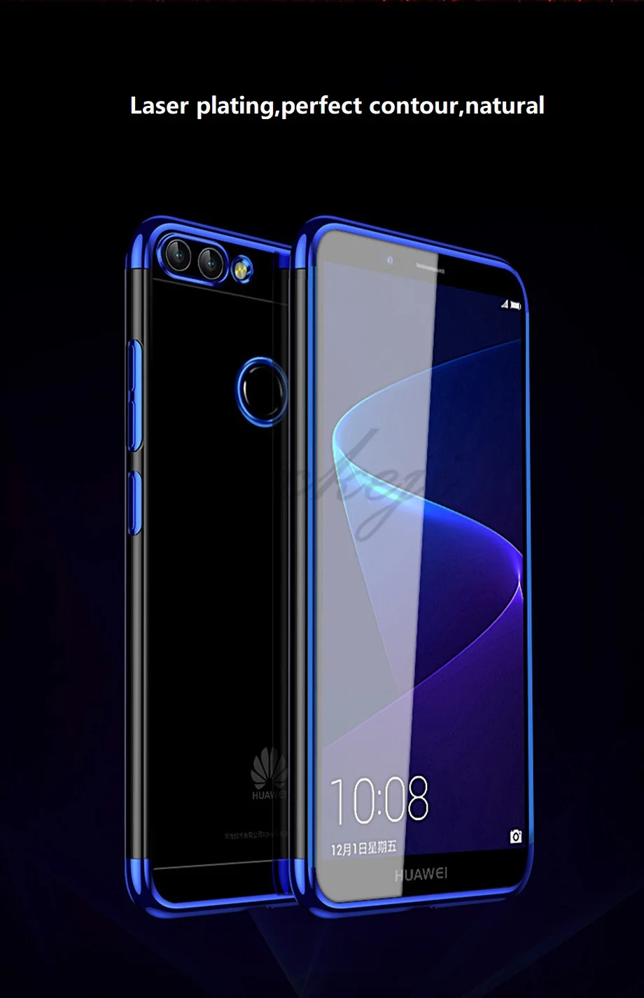 Anxm мягкий чехол TPU для huawei Y7 prime Y9 ультра тонкий прозрачный покрытие сверкающий чехол для huawei Y7 prime Y9