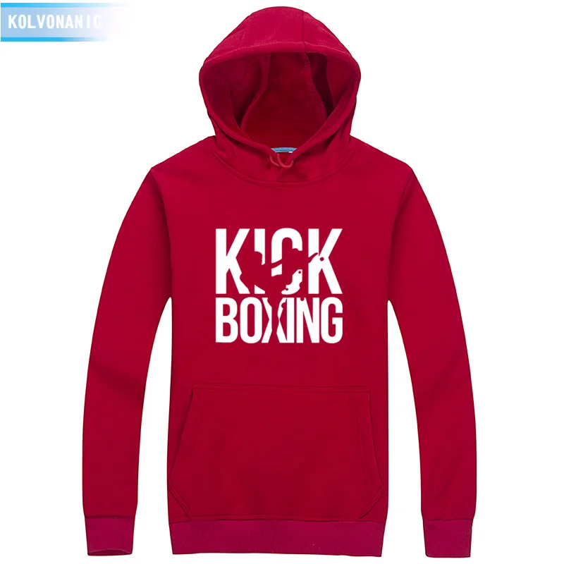 Kick Boxing толстовки с принтом повседневные мужские зимние утолщенные теплые пальто толстовки унисекс с капюшоном спортивный костюм для мужчин пуловер Одежда