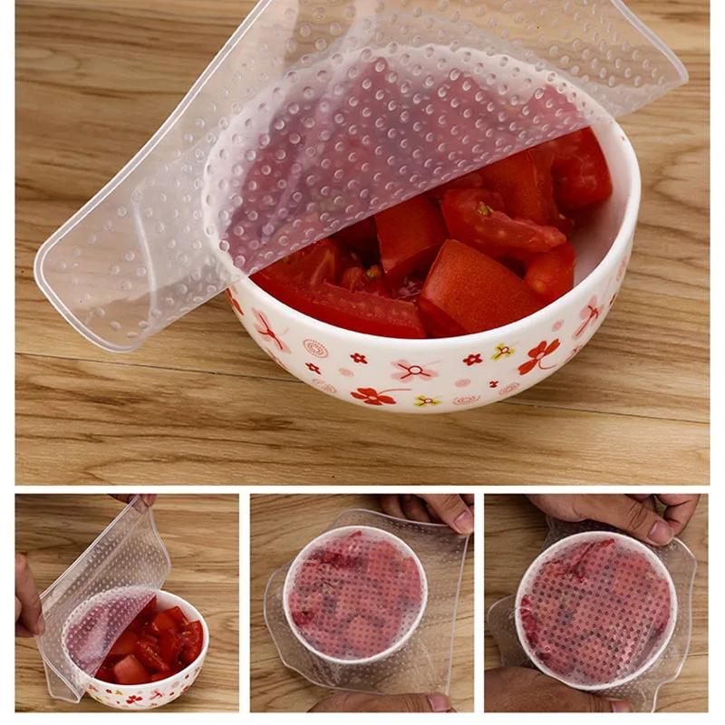 Многофункциональная силиконовая пищевая обертывание уплотнение вакуумная чаша