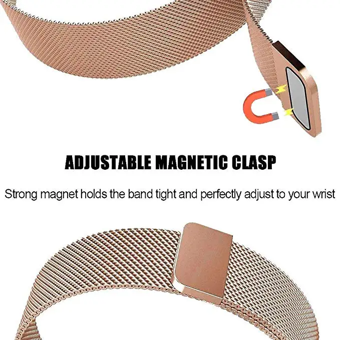 2 шт. Для Inspire& Inspire огнеупорные часы группа нержавеющая сталь+ Milanese Loop сетки Замена браслет металлический бизнес ремешок