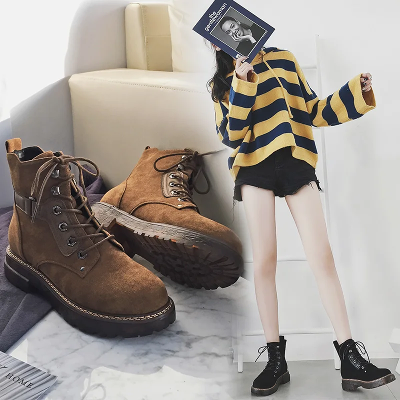 2018 ботильоны для женщин на квадратном каблуке модные ботинки до середины икры