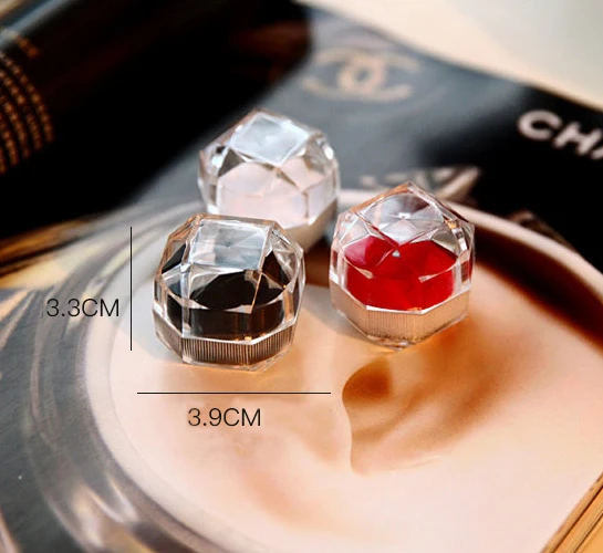 4 шт. элегантное акриловый прозрачный кольца серьги Дисплей венчания коробки