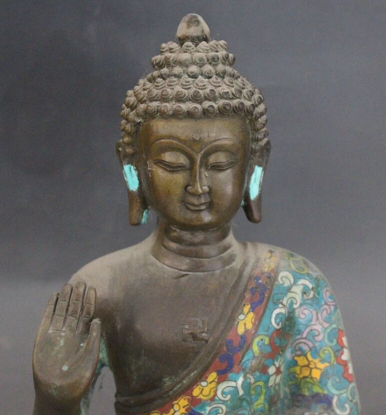 Бир 005114 12 &quotТибет Старый Фиолетовый Бронзовый Перегородчатой Эмали Шакьямуни