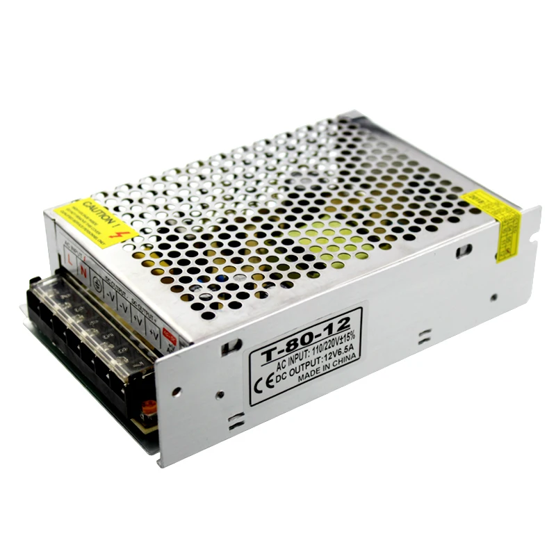 Блок питания 12 В 80 Вт 6.5A источник трансформатор 220 в ac dc alimentation драйвер