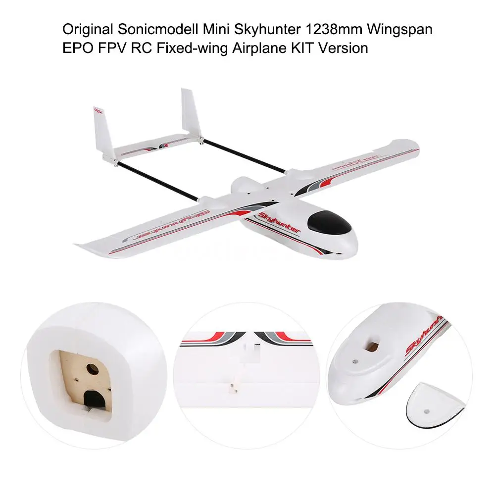 Sonicmodell Micro Skyhunter 1238 мм крыльев EPO FPV RC электронный пульт дистанционного управления