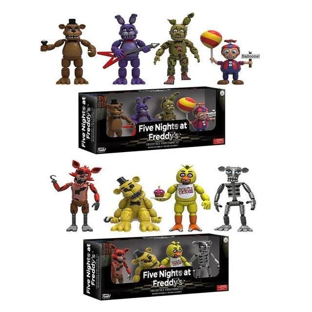 Новое поступление Five Night At Freddy's FNAF фигурки куклы игрушки Фокси Фредди FNAF ПВХ Фигурки игрушки для детей 5 см - Цвет: with box