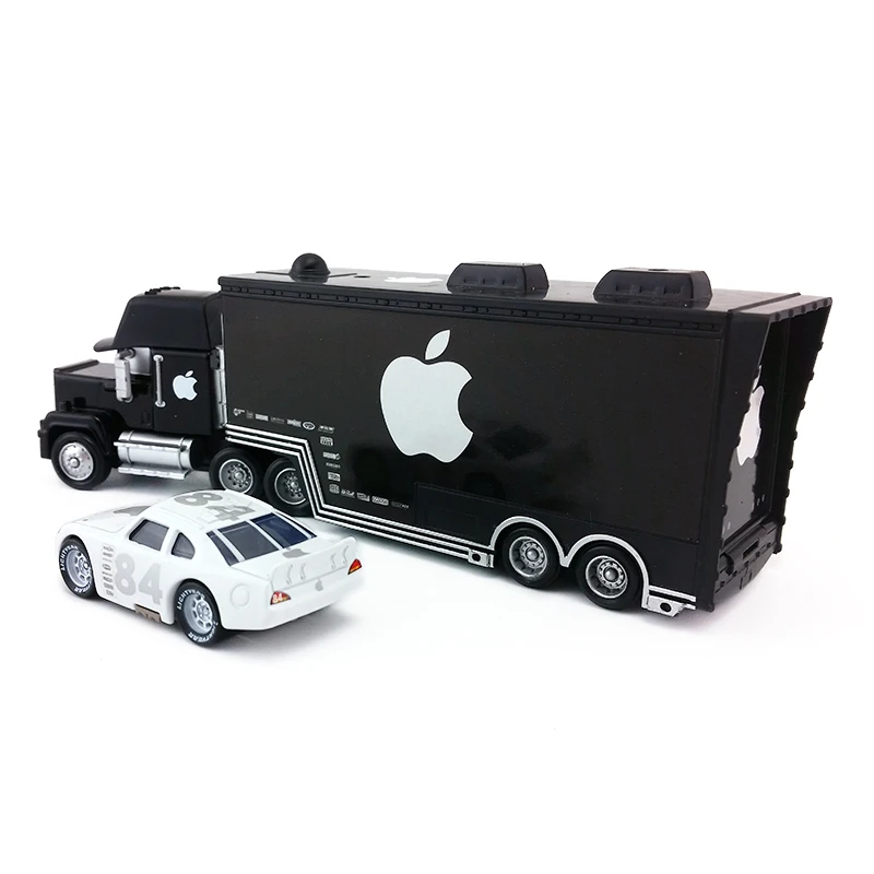Disney Pixar Cars Black Mack Racer's Truck &amp No.84 Icar Metal Diecast Toy Car 1:55 Loose Brand New Бесплатная доставка |