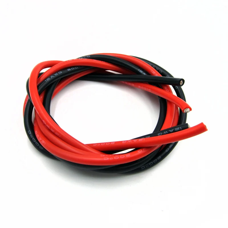 Новый гибкий электронный кабель 2 м 12awg многожильный медный электрический из