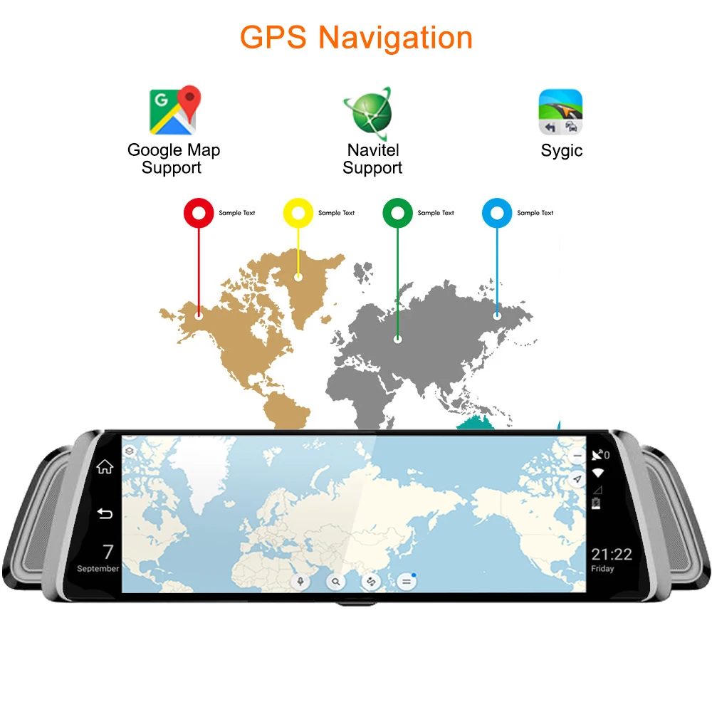 Bluavido 4G ADAS 9 35 &quotавтомобильное зеркало Android камера памяти GPS навигация FHD 1080P
