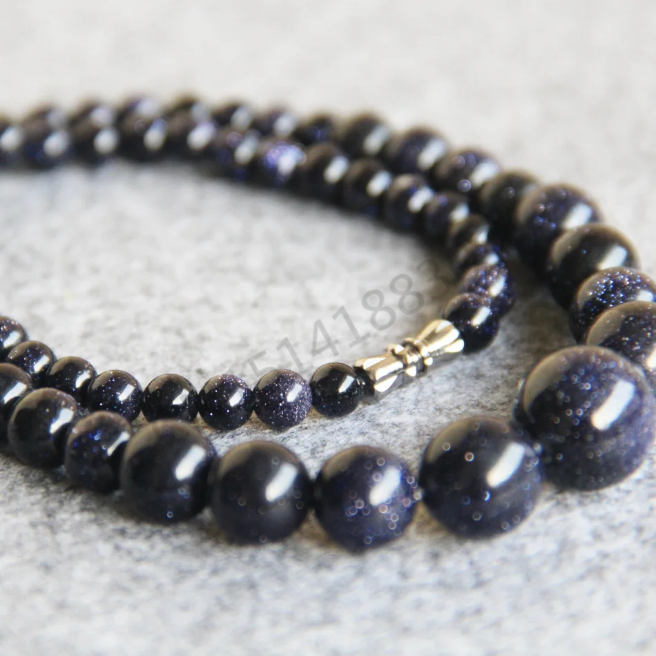 Трендовые темно синие камни камень в виде звезд песчаник золото 18 дюймов женские