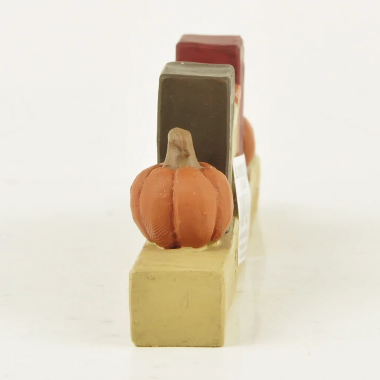 Reap Block on Incription Base Pumpkin Harvest Figurine Fairy Garden Decoration with Encourangement words Never Give up | Дом и сад