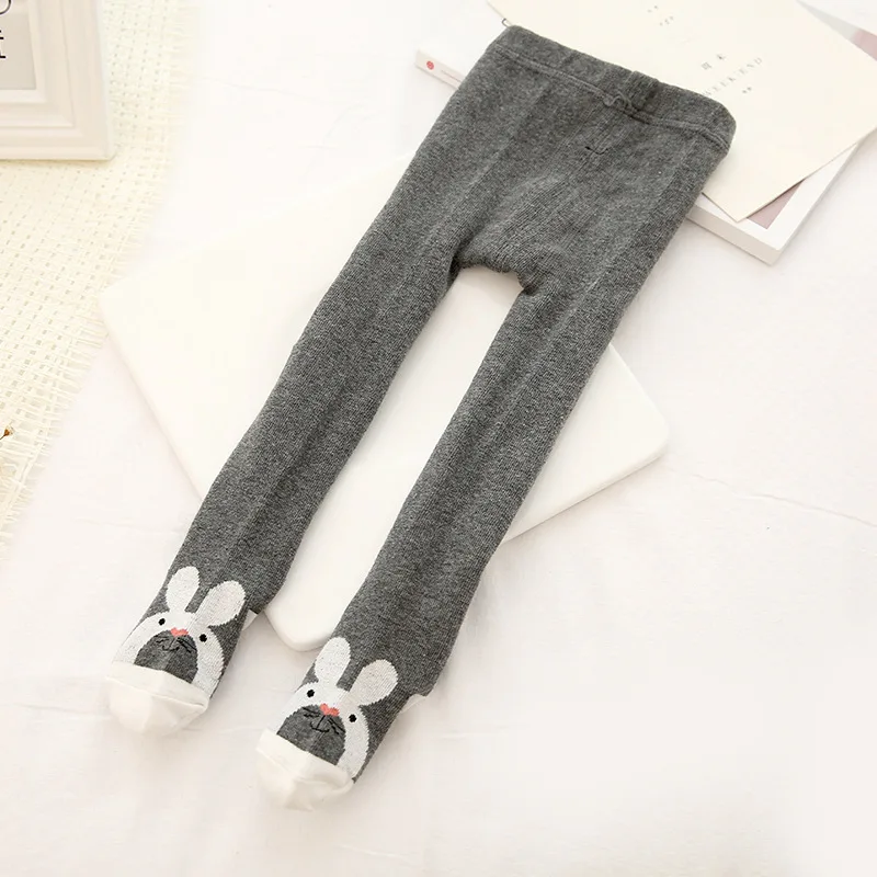 Dark Gray Колготки для малышей теплые хлопковые колготки для новорожденных на весну и осень, колготки для малышей, Колготки с героями мультфильмов, лидер продаж - Цвет: Dark Gray