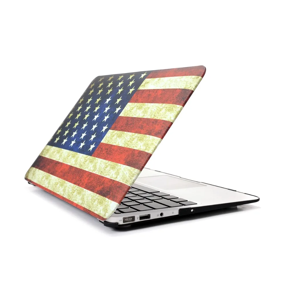 Жесткий защитный чехол с американским флагом для MacBook Air 11 13 дюймов Pro 15 retina