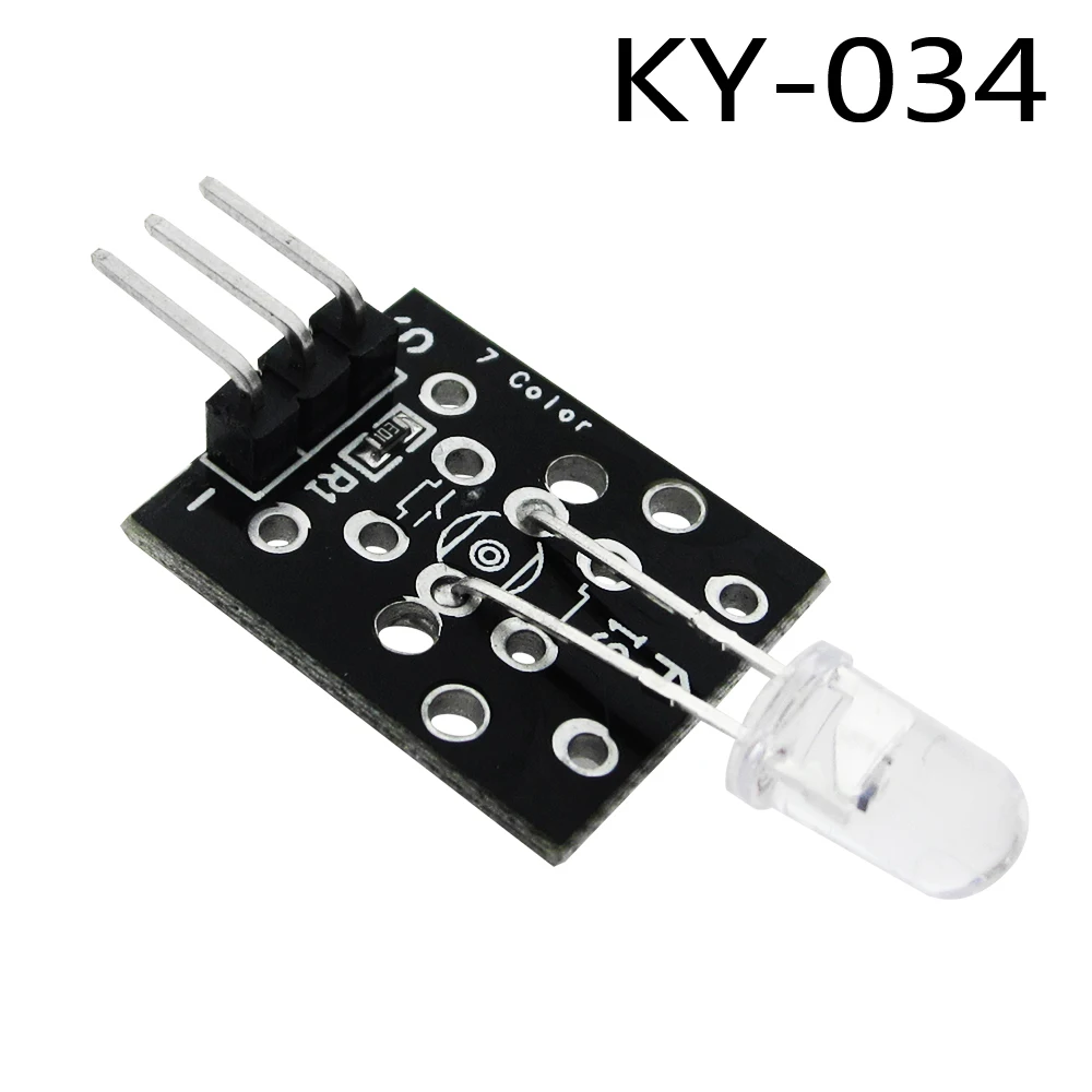 

10pcs/lot . KY-034 3pin Automatically 7 Color Colour Flashing LED Module diy Starter Kit KY034