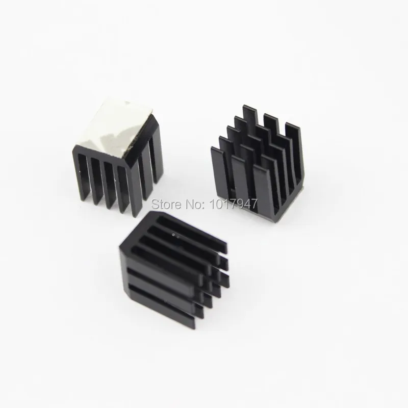50 шт./партия черный 9 мм x 12 чип радиатор алюминиевый радиатор|aluminum heatsink|radiator aluminum