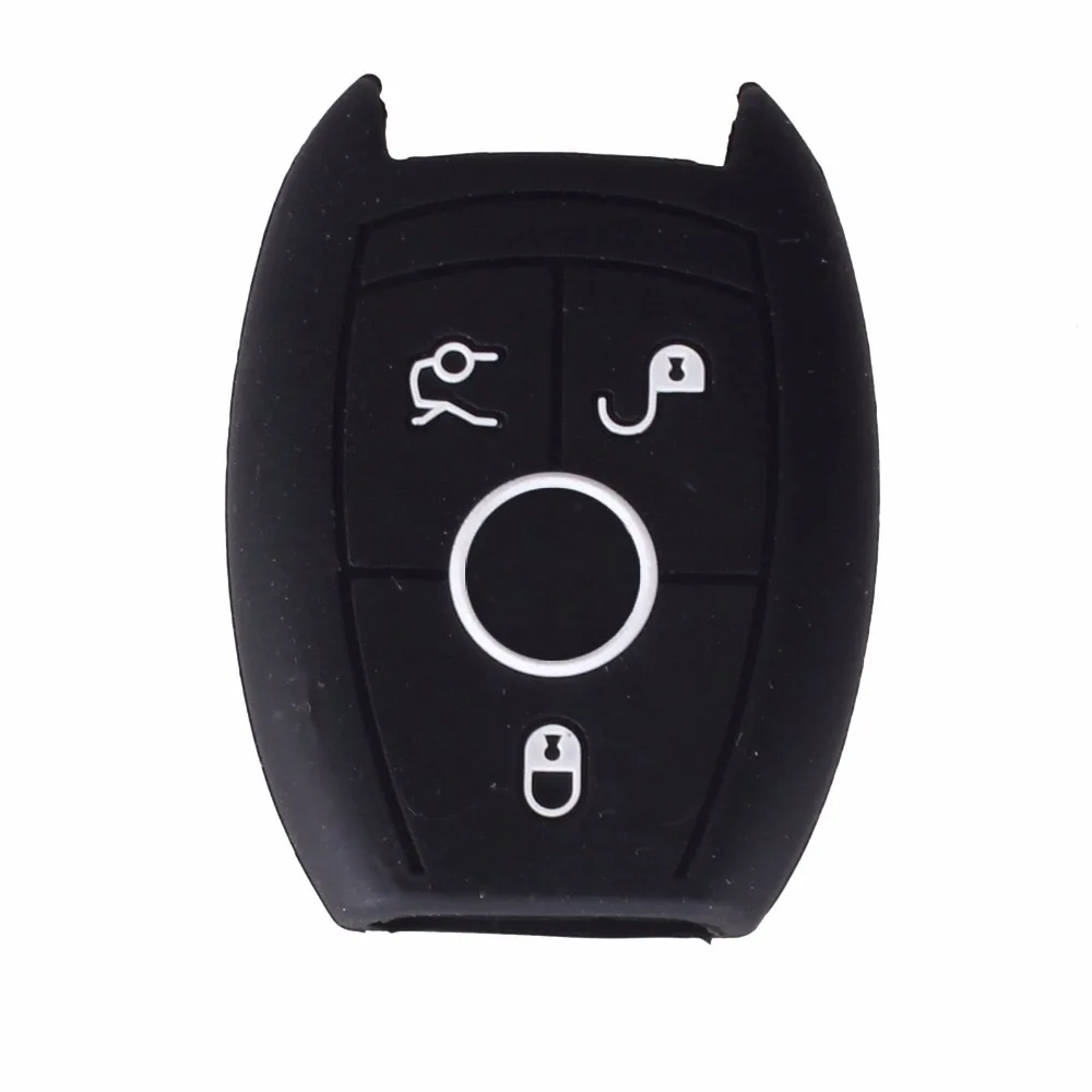 KEYYOU 3 кнопки силиконовый для ключа автомобиля чехол Mercedes Benz W203 W211 CLK C180 E200 AMG C E S
