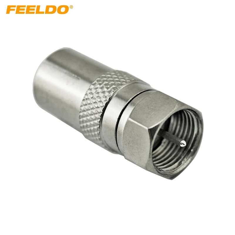 FEELDO 1 шт. прочная Женская розетка из цинкового сплава разъем адаптера типа F для