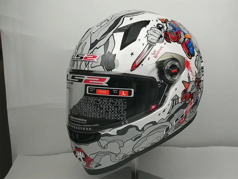 LS2 FF358 Полнолицевой мотоциклетный шлем Casco Moto Man LS2 шлем со съемной и моющейся внутренней накладкой capacete LS2 утвержденный ECE