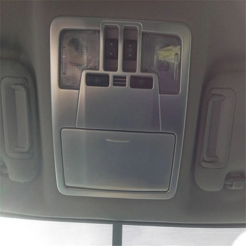 

WELKINRY car auto cover for Toyota Highlander Kluger XU50 2014 2015 2016 2017 ABS chrome front head roof reading lamp light trim