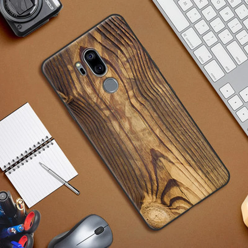 Для LG G7 чехол ThinQ Модный Имитация дерева силиконовый мягкий чехол для LG G7 ThinQ задняя крышка чехол s для LG G7 G 7 ThinQ кожа capas