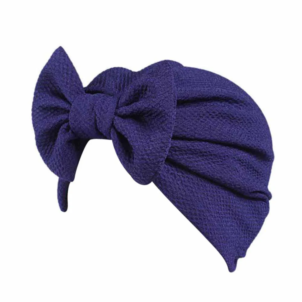 Purple Шапка s, женская шапка, женская шапочка-тюрбан, зимние шапки для женщин, элегантный галстук-бабочка, Осенний нагреватель, одноцветные черные бини, головной убор, шапка NO24D - Цвет: Purple