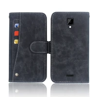 hot highscreen power four case high quality flip leather phone bag cover case with front slide card slot