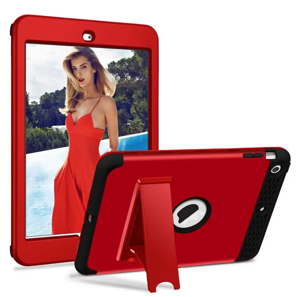 red Противоударный чехол для iPad Pro 10,5 Funda Heavy Duty PC Armor Defender защитный с выдвижной ножкой чехол для iPad Air 3 10,5 чехлы - Цвет: red