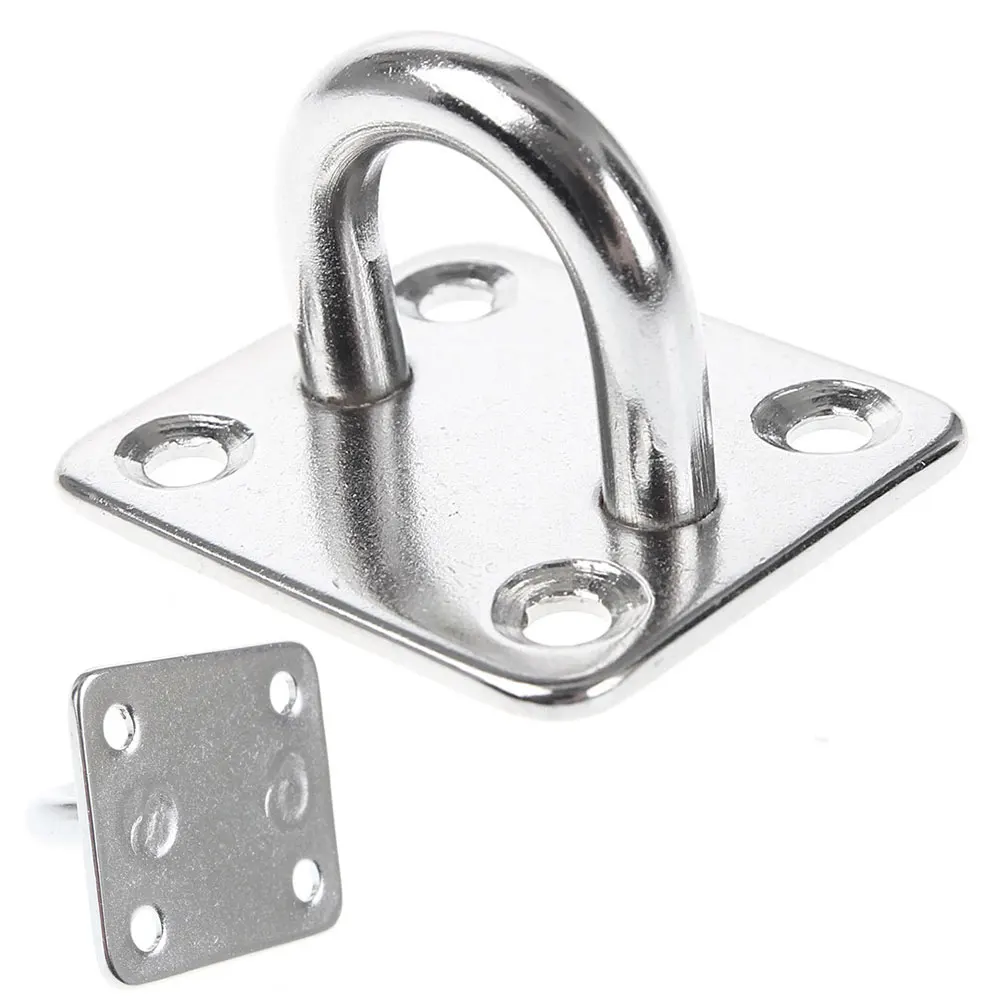 4 отверстия лодка Deck Eye Plate Rope крепежная прямоугольная фурнитура с кольцом из