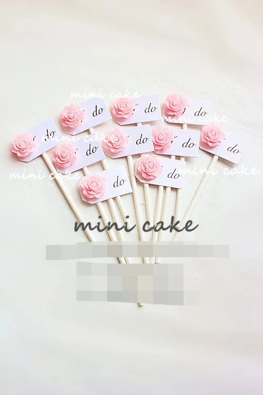 Tiffany Light Blue Rose Birthday Cake Toppers Wedding Decorations Dessert Decor Flower I DO Bridal Shower Valentine favors | Дом и сад