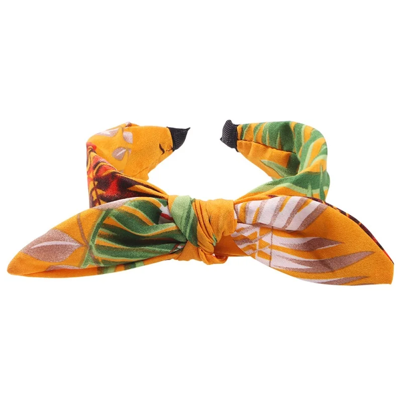 F0579 Lalynnlys корейская мода, бархатная головная повязка, бант, тюрбан, лист, цветочный узор, повязки для волос, Богемные аксессуары для волос F05761 - Окраска металла: F0579