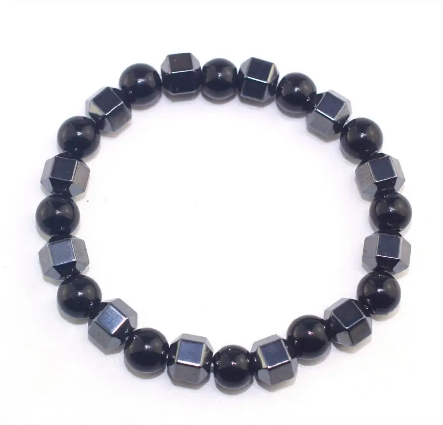 Мужской браслет из гематита и бусин магнитные браслеты для похудения обручи