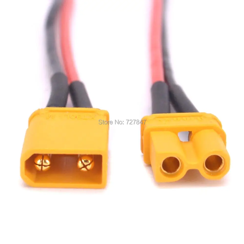 Разъем Amass XT30U XT30 штекер/гнездо для JST силиконовый провод 22AWG кабель RC хобби