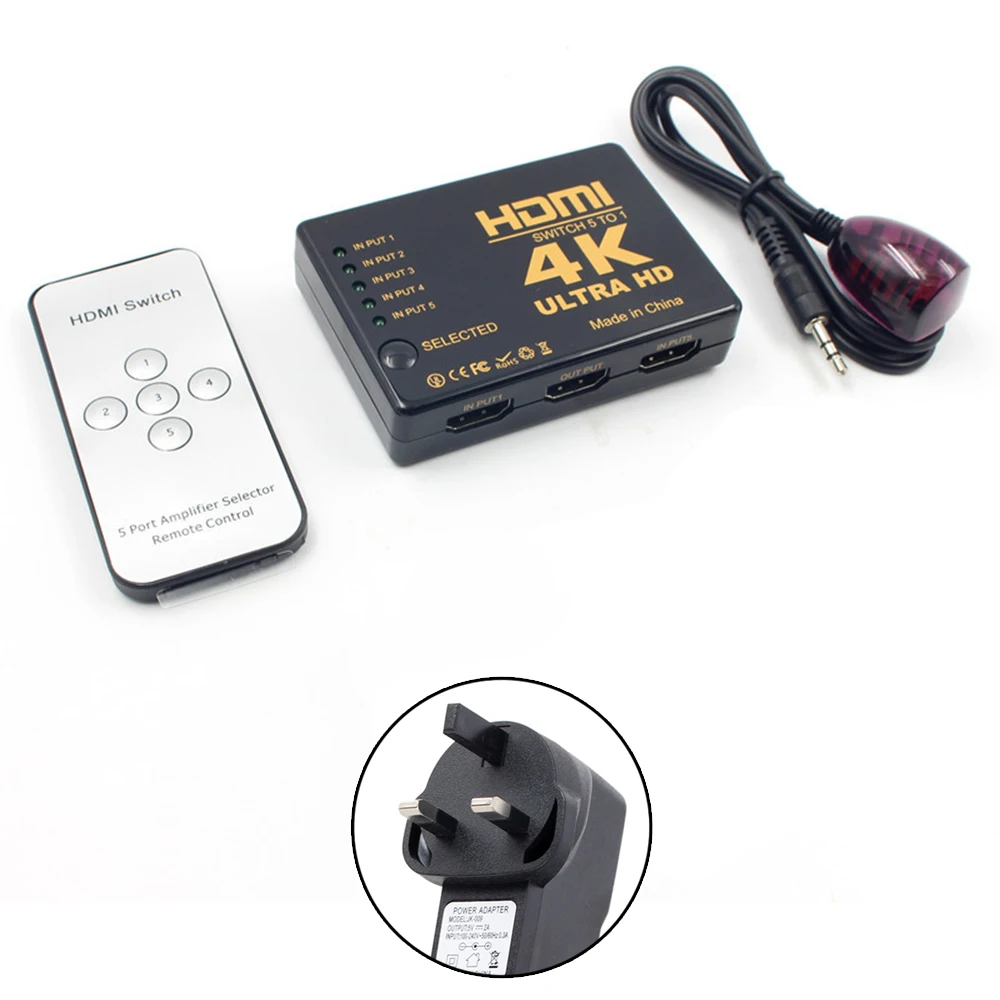 4K HDMI сплиттер Full HD 1080p видео HDMI коммутатор 1X2 1X3 двойной дисплей для HDTV DVD PS3 Xbox