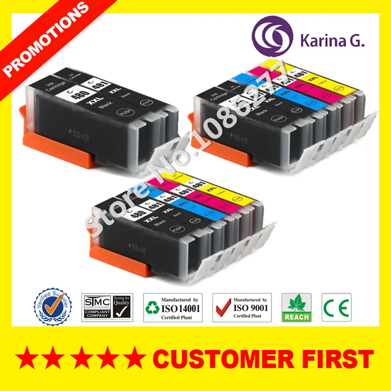 Совместимый с Canon PGI 480 CLI 481 PGI480 CLI481 картридж для PIXMA TR7540 TR8540 TS6140 TS8140 TS9140|Чернильные