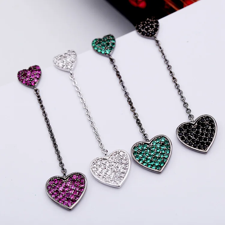 SWOUR новые модные ювелирные изделия S925 стерлингового серебра серьги сердце любовь