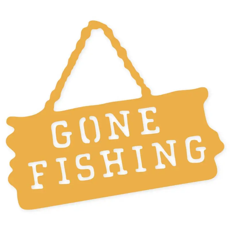 ForeWan Gone Fishing Sign Board Frame металлические режущие штампы для изготовления DIY бумаги