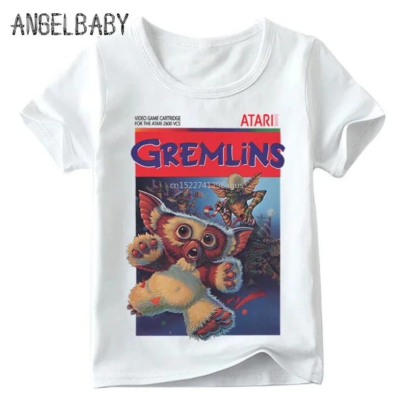 Детская забавная футболка с мультяшным принтом Gremlins Gizmo летние милые топы для