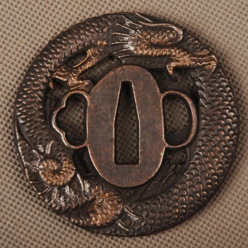 Специальный изящный узор резная ручная защита Сплав Tsuba фитинг для японского