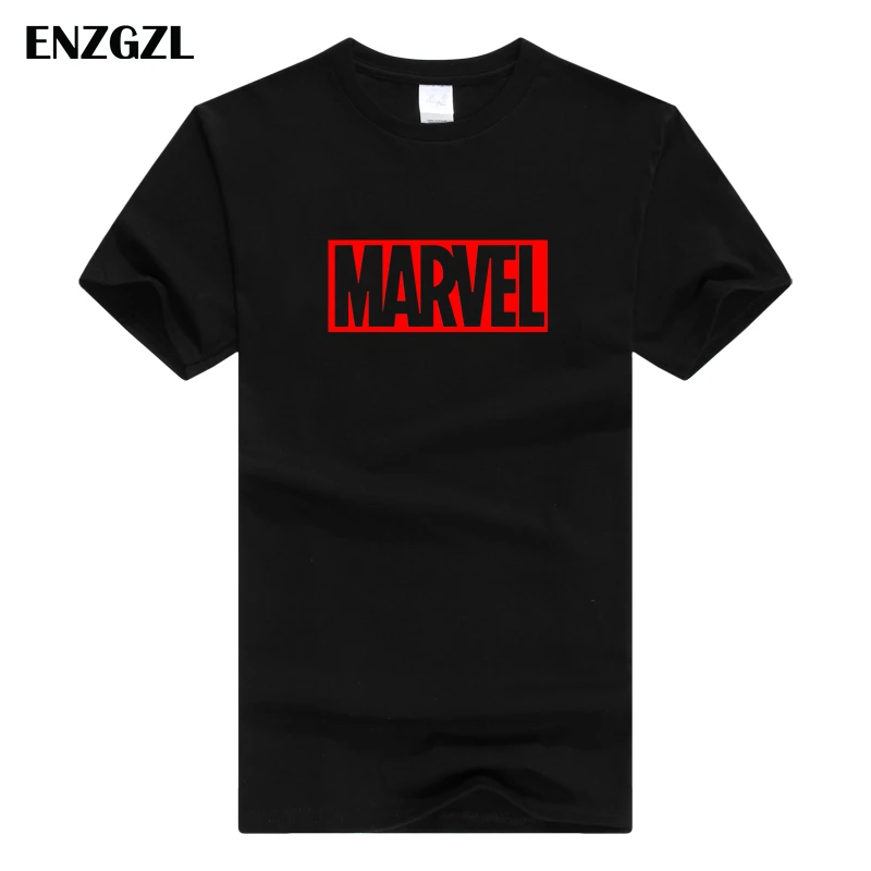 ENZGZL одежда летние футболки мужские MARVEL хлопок короткий рукав Футболка облегающая Мужская футболка с круглым вырезом XS S M L XL уличная одежда
