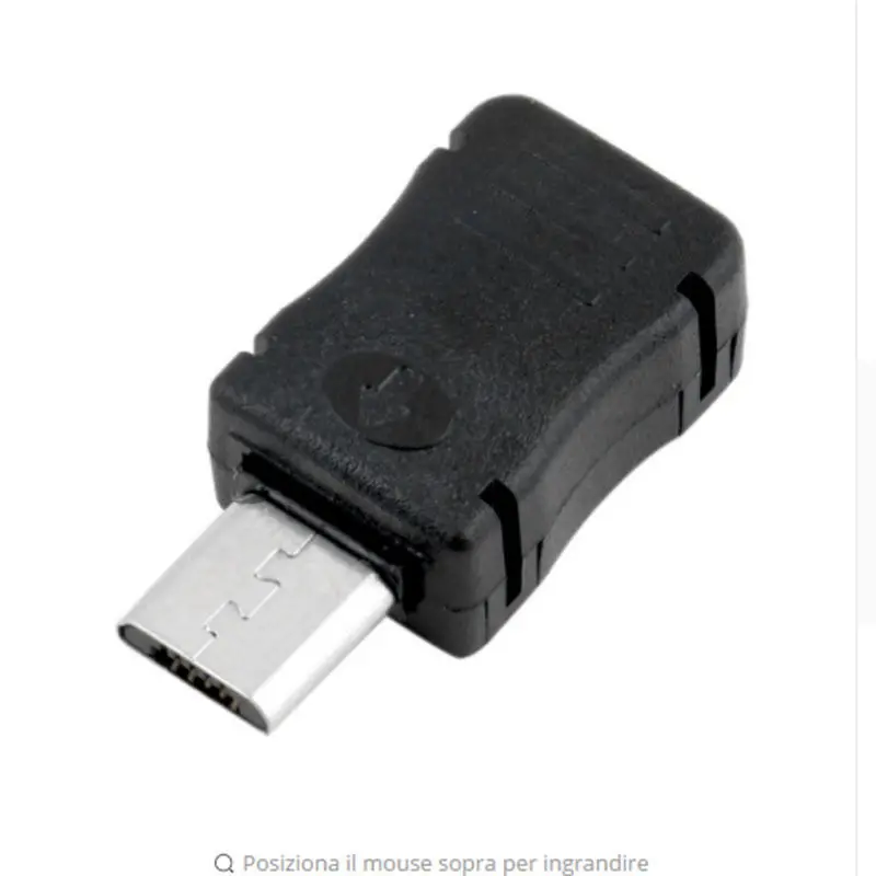 

5/10pcs Micro USB 5 Pin Male Connector Port Solder Plug Plastic Cover for DIY