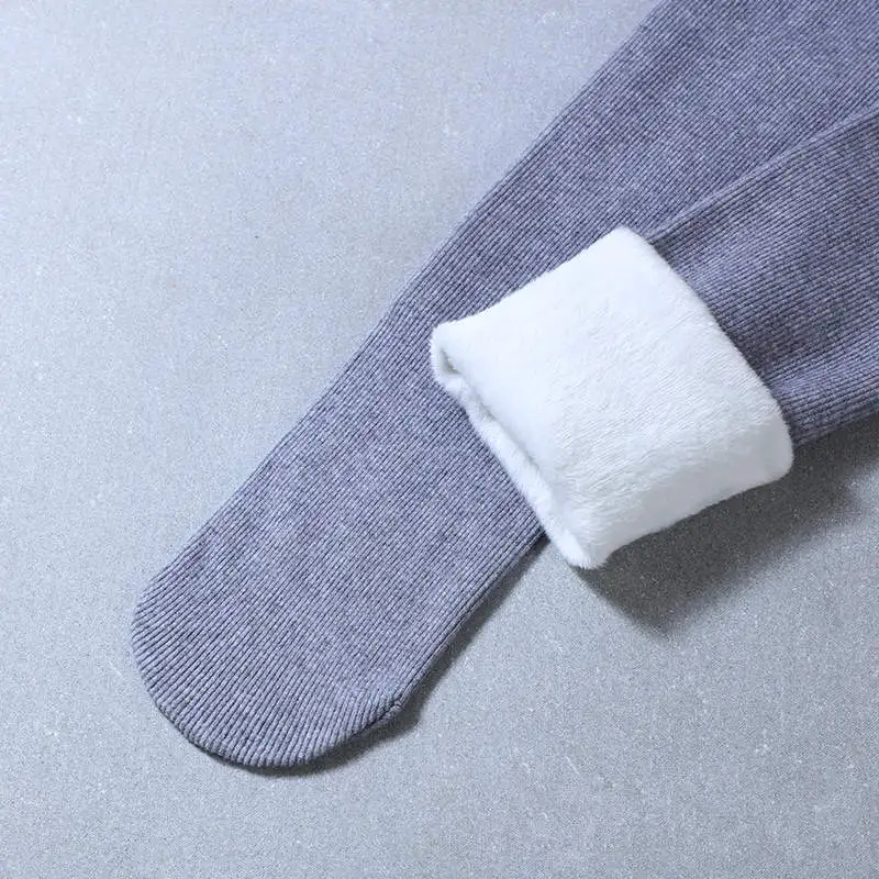 light grey style 2 Плотные бархатные женские леггинсы с высокой талией, Стрейчевые хлопковые флисовые леггинсы, обтягивающие теплые зимние леггинсы, длинные женские брюки C5064 - Цвет: light grey style 2