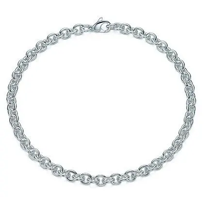 Fashion Jewelry 925 sterling silver Round Link chain necklace Best price ever no Qty. limit 10-day delevery | Украшения и