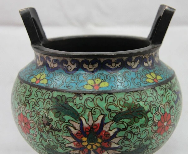 Песня voge gem S1342 китайский Бронза Медь Cloisonne С цветочным узором Два вида Ear 3