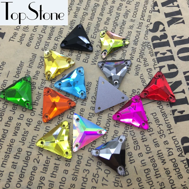 Все Цвета Стекло с украшением в виде кристаллов 3270 Треугольники 150 шт. 16 мм sew On Stone